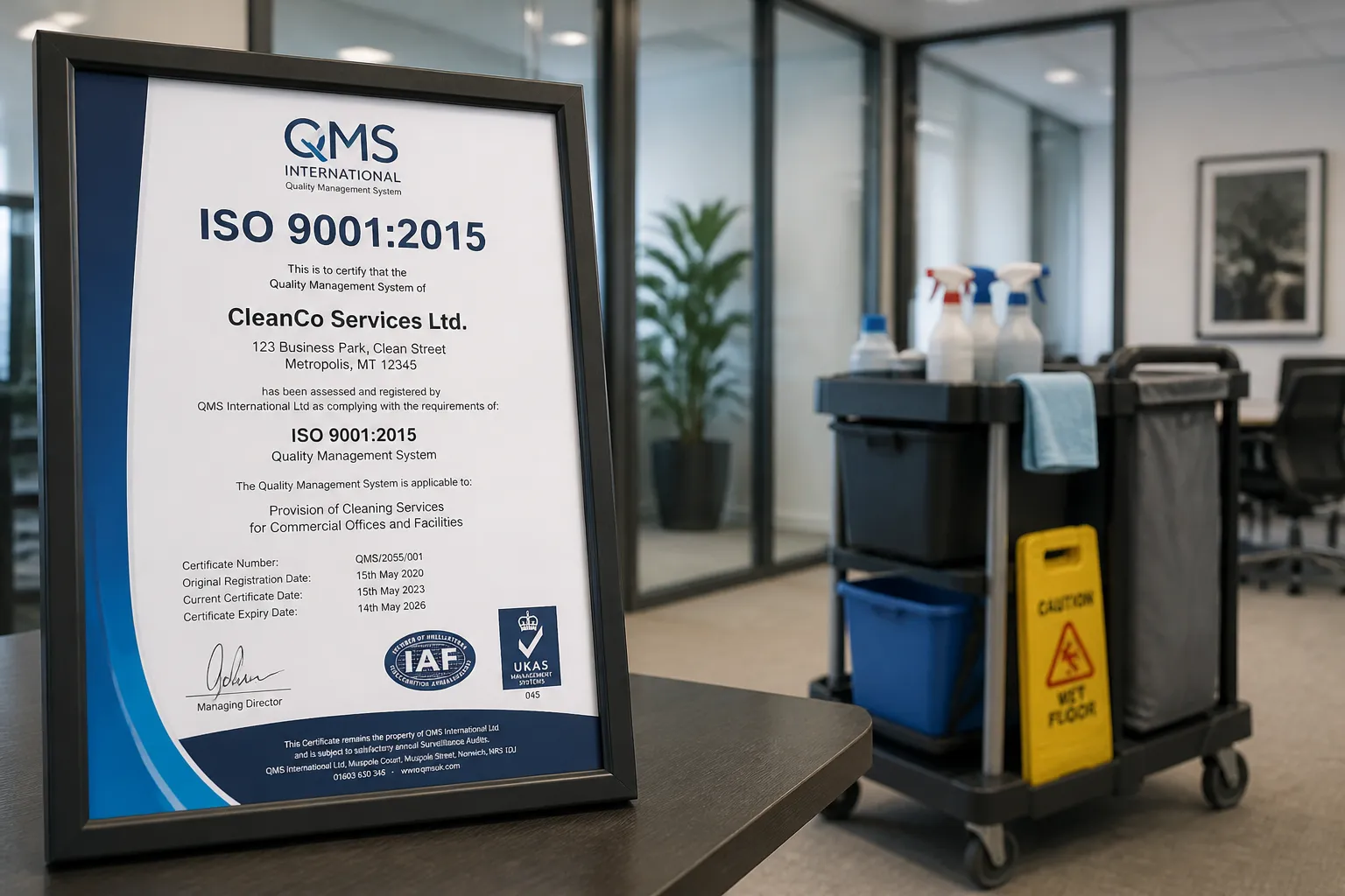 ISO 9001 certification for cleaning companies