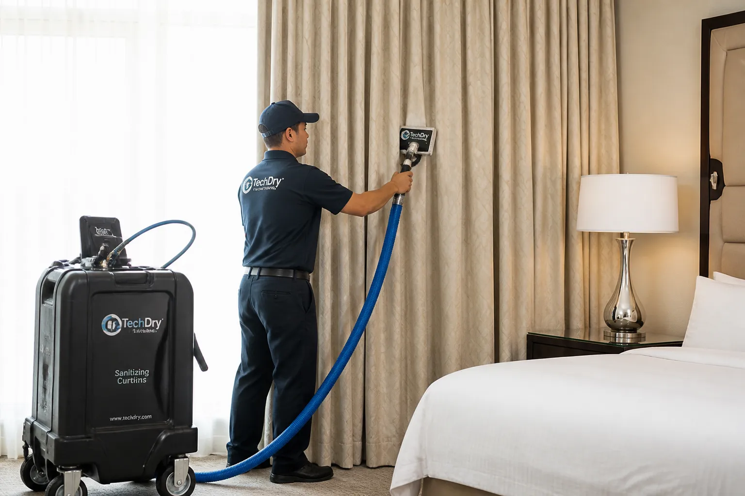 Hotel curtain sanitising: methods and frequency