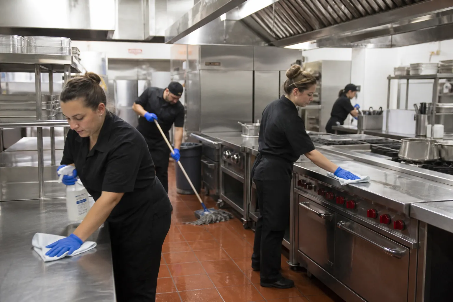 Catering kitchen cleaning for hotel events